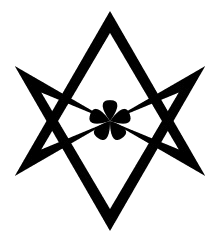Unicursal Hexagram with a five petal flower inside